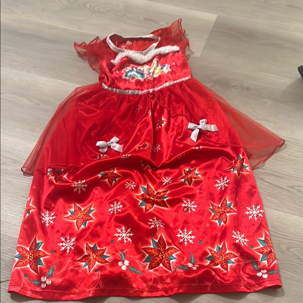 Disney princess Red Snowflake Christmas dress